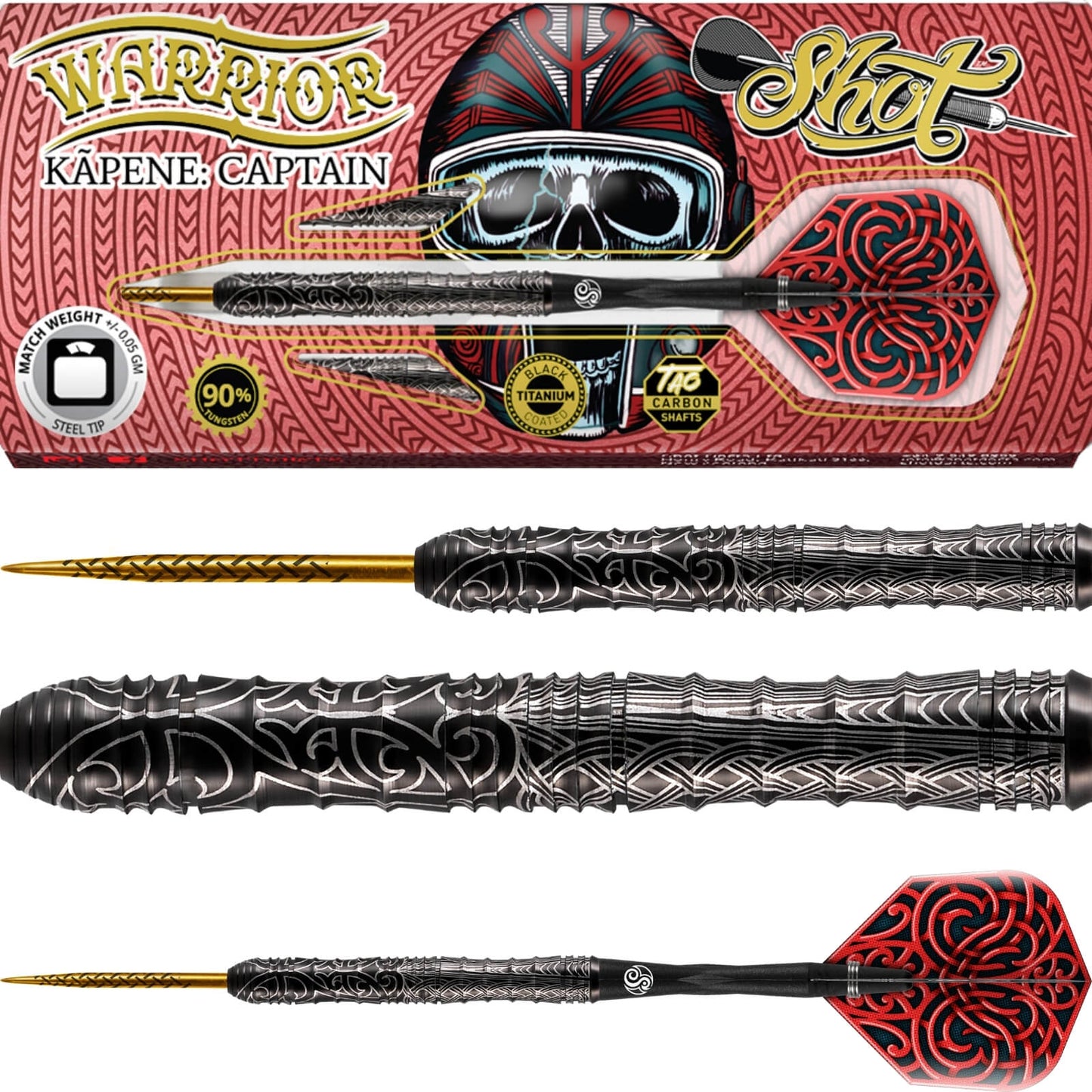 Shot Warrior Kapene 90% Steel-Tip Darts