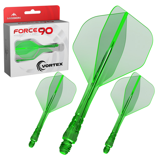 Mission Force 90 Vortex - Moulded Flight and Shaft - Standard No2 - Clear Green