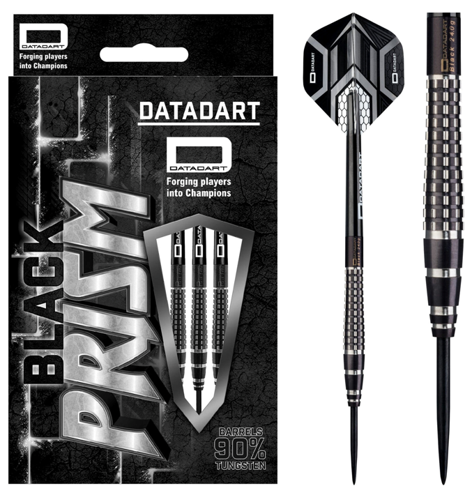 Datadart Black Prism SteelTip Darts 90% Tungsten