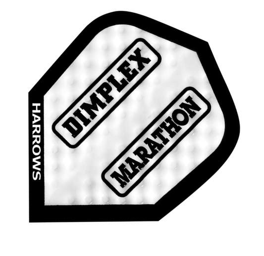 Harrows Marathan Dimplex Flights NO6 - Clear with Black Rim