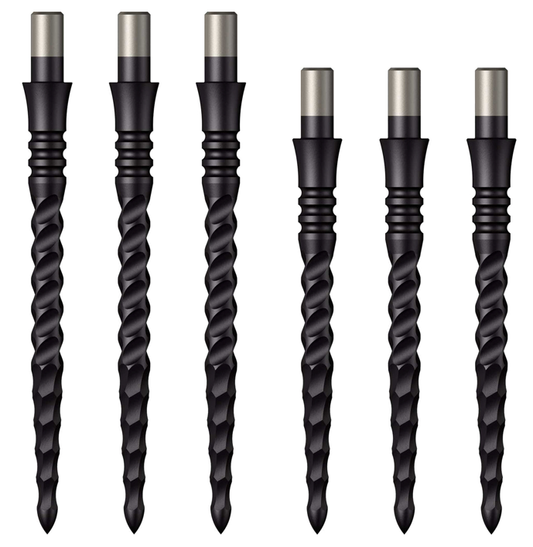Mission Sniper Points - Steel Tip - Precision Spare Points - Lunar CS - Black