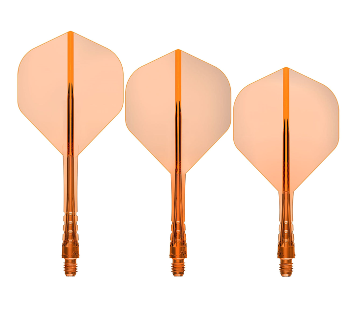 Mission Force 90 Vortex - Moulded Flight &amp; Shaft - Standard No2 - Clear Neon Orange