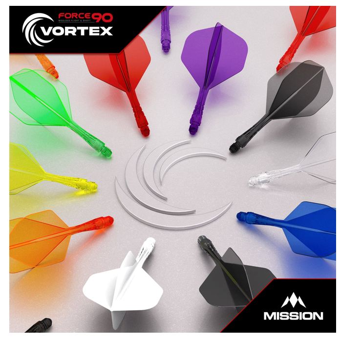 Mission Force 90 Vortex - Moulded Flight and Shaft - Small No6 Flight